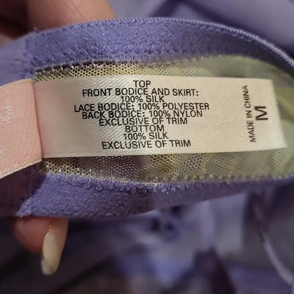 Victoria's Secret Vintage Silk Lace-Trim Slip Dress Nightgown - Picture 10 of 11